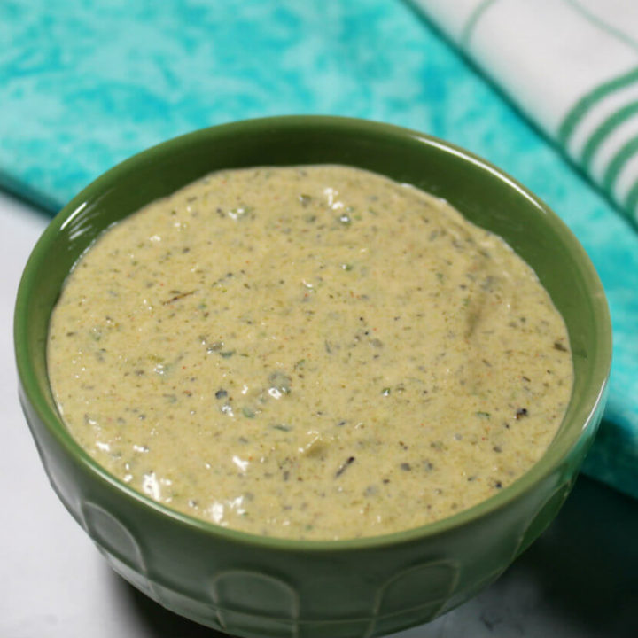 Keto Creamy Roasted Poblano Dressing1