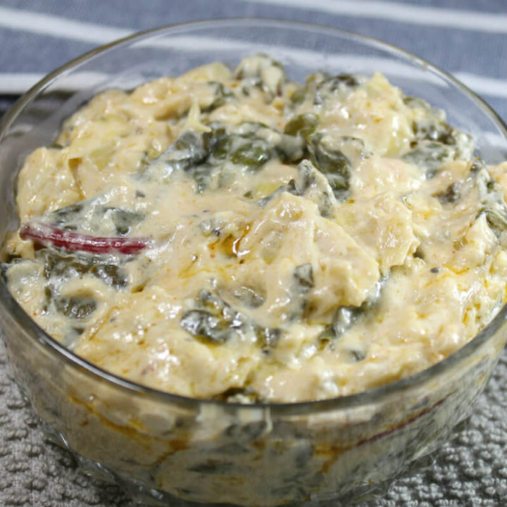 Crockpot Keto Chard Artichoke Dip1
