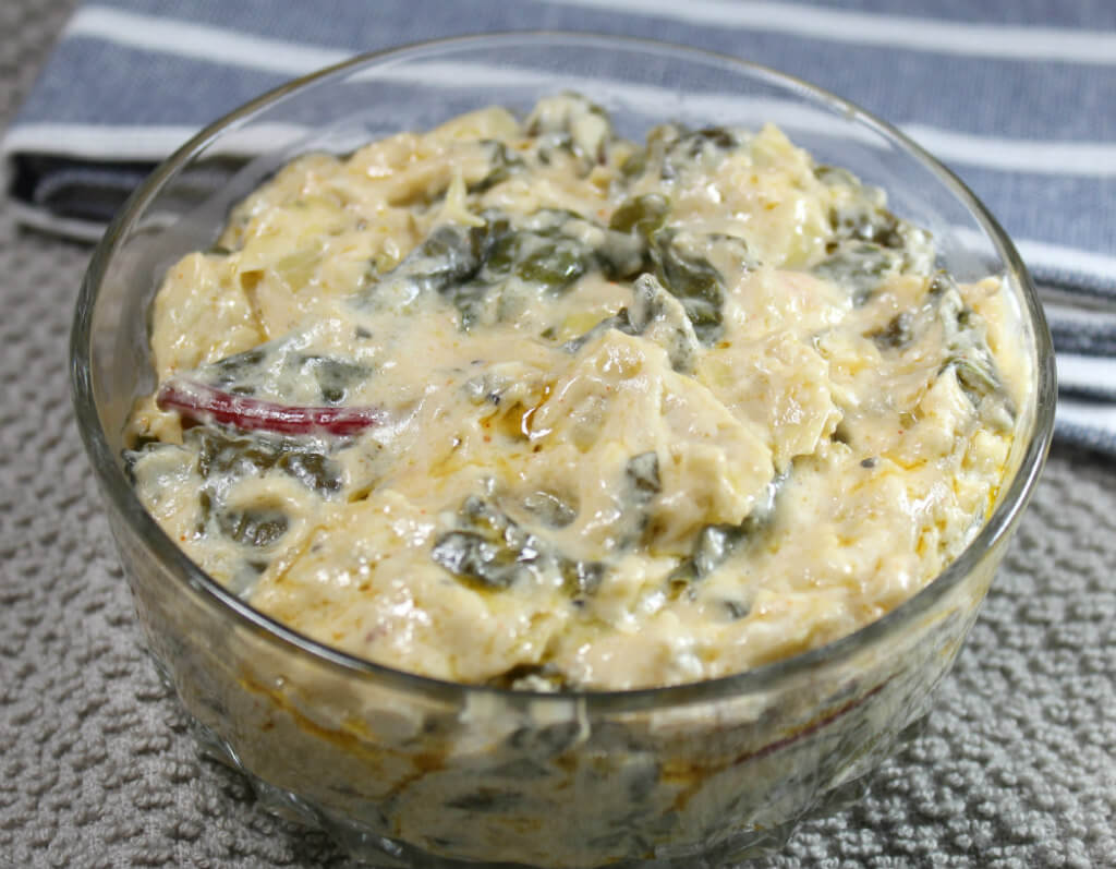 Crockpot Keto Chard Artichoke Dip1