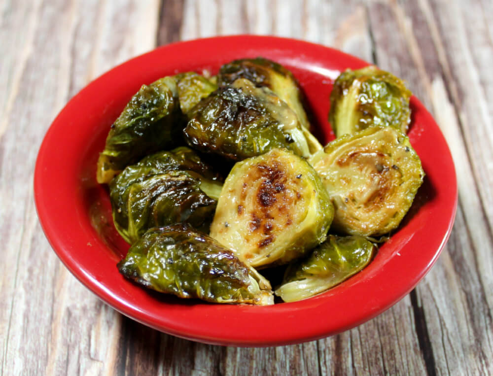 Maple Dijon Keto Roasted Brussels Sprouts5
