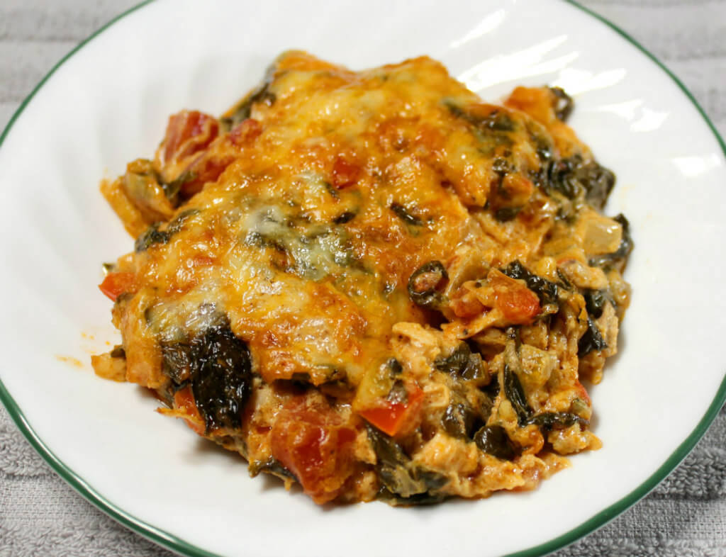Mexican Keto Chicken Florentine Casserole1