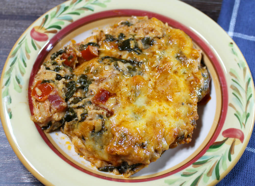 Mexican Keto Chicken Florentine Casserole5
