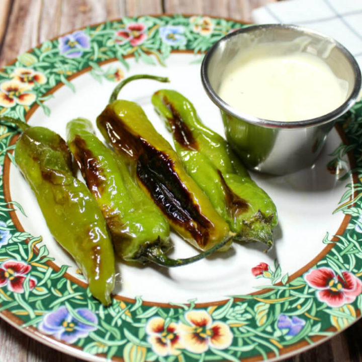 Blistered Shishito Peppers with Lime Keto Aioli1