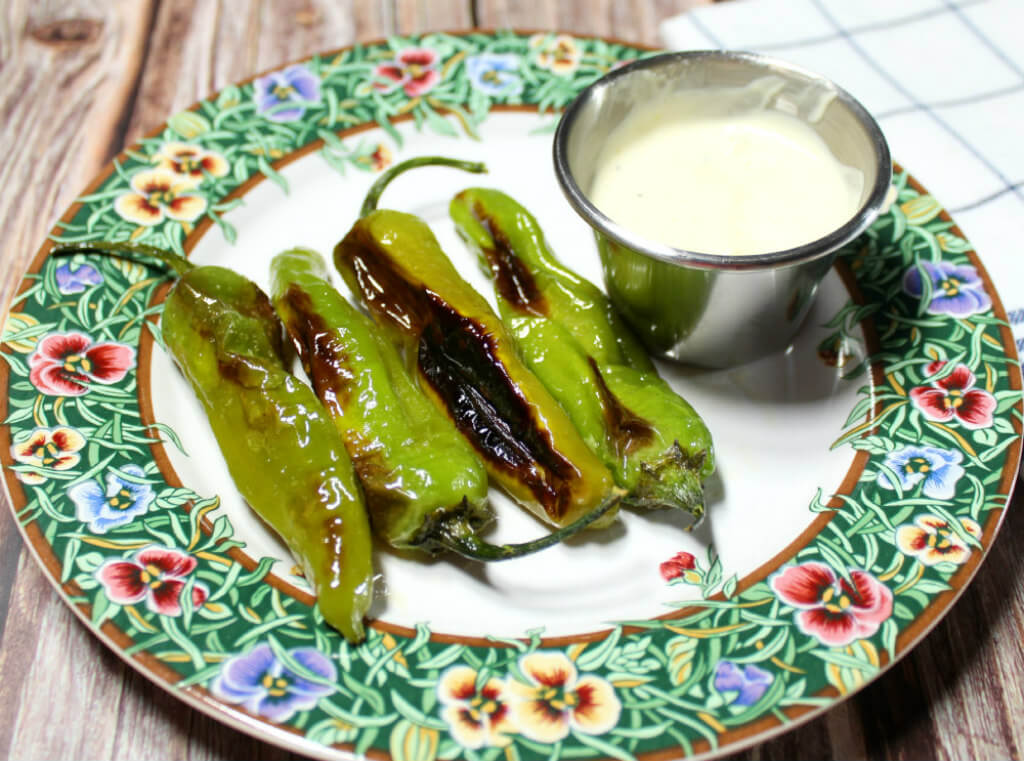 Blistered Shishito Peppers with Lime Keto Aioli1