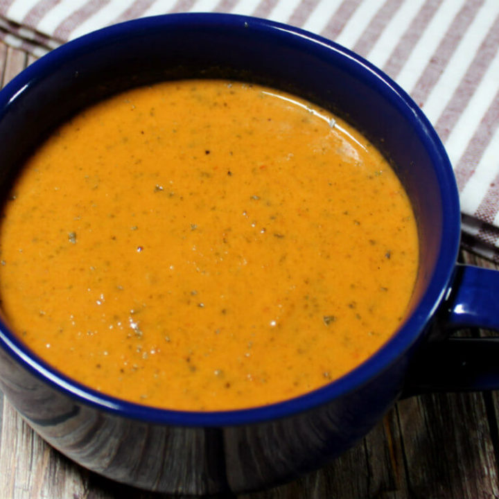 Roasted Poblano Tomato Basil Keto Soup1