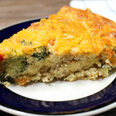 Broccoli Sausage Crustless Quiche1