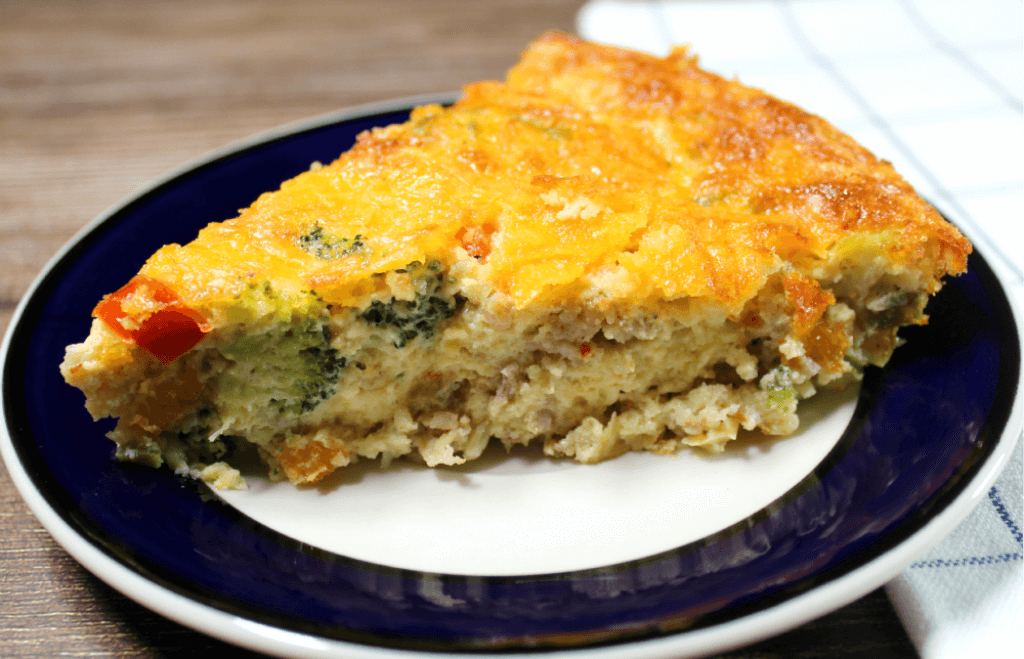 Broccoli Sausage Crustless Quiche1