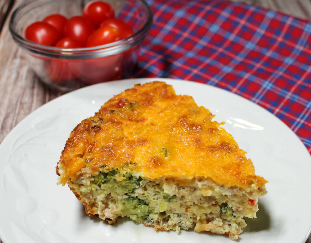 Broccoli Sausage Crustless Quiche6
