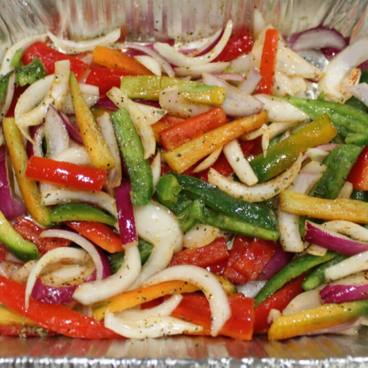 Easy Low-Carb Grilled Peppers and Onions1