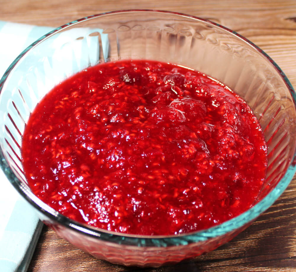 Keto Raspberry Cranberry Sauce6