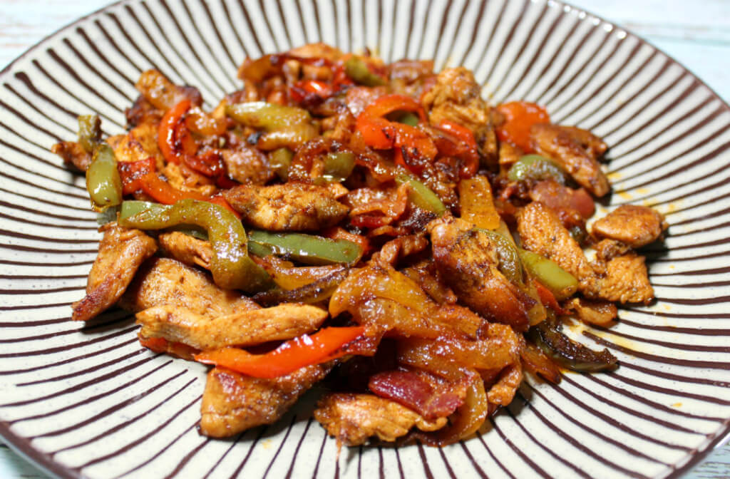 Low-Carb Chicken Bacon Fajitas1