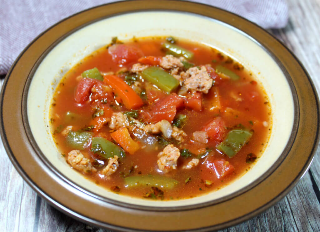 Keto Italian Sausage & Pepper Soup1