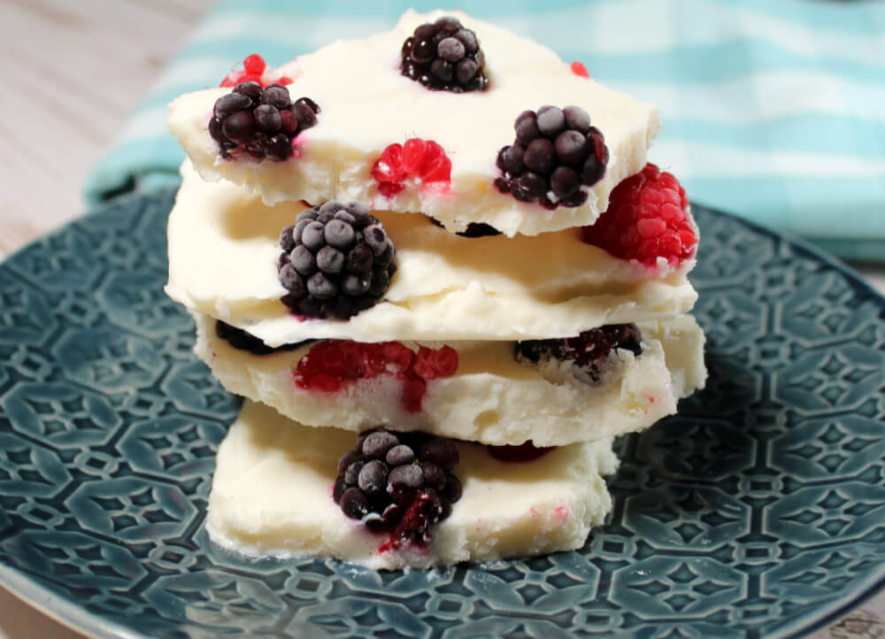 Keto Yogurt Bark and Berries7