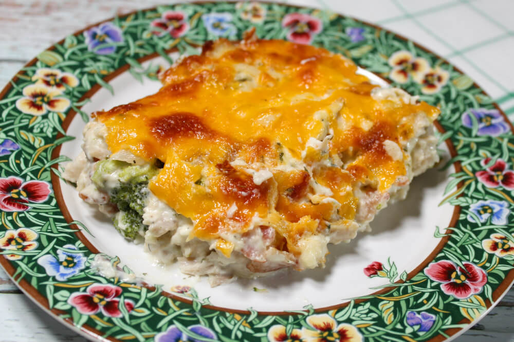 Low-Carb Chicken Bacon Ranch Casserole6