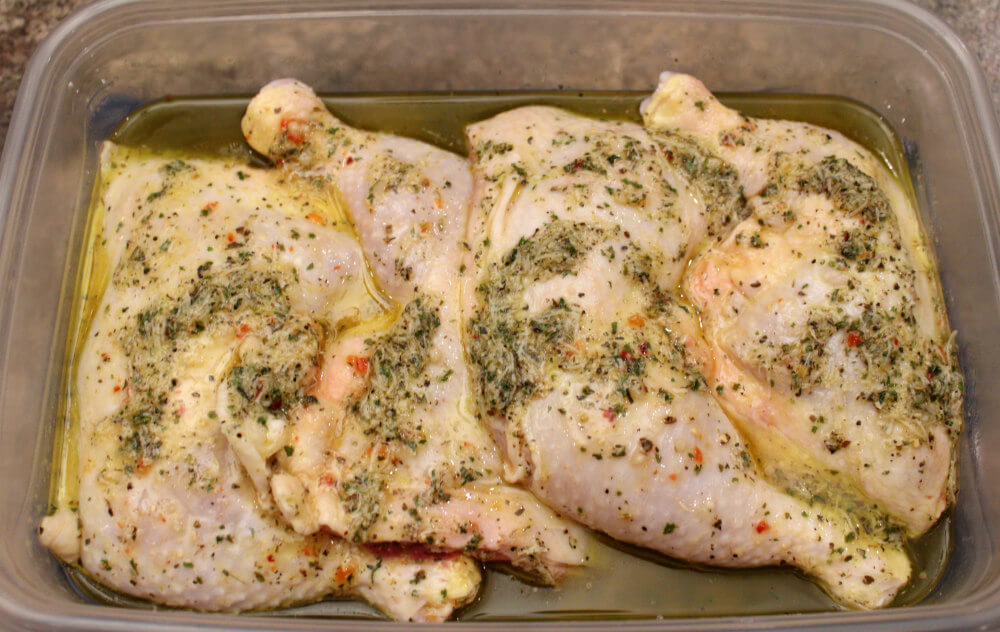Italian Dressing Marinated Chicken Leg Quarters3