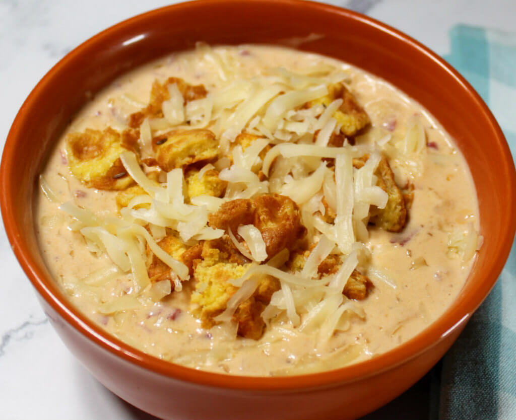 Reuben Soup with Homemade Keto Croutons1