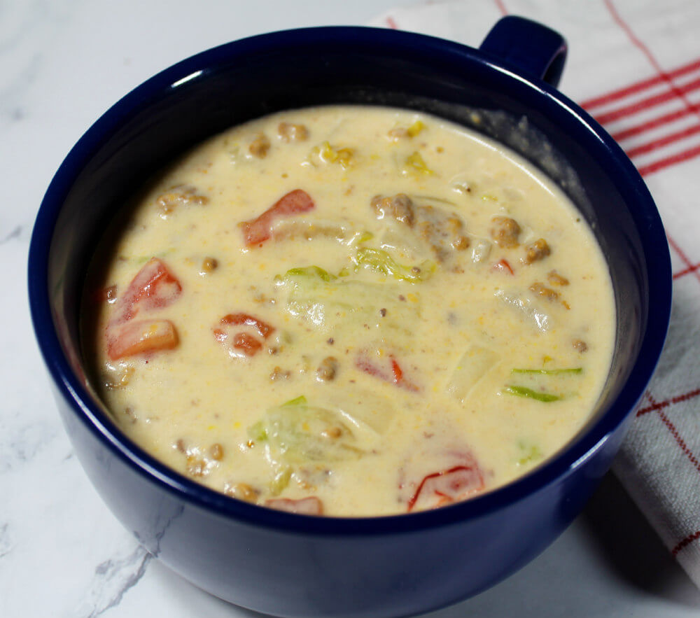 Cheeseburger Keto Soup7