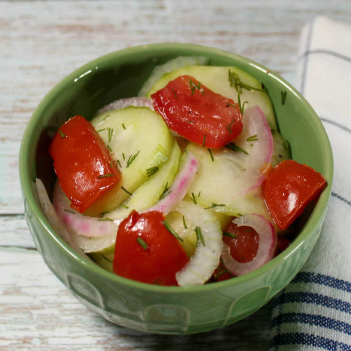 Keto Marinated Cucumber, Tomato, and Onion Salad1