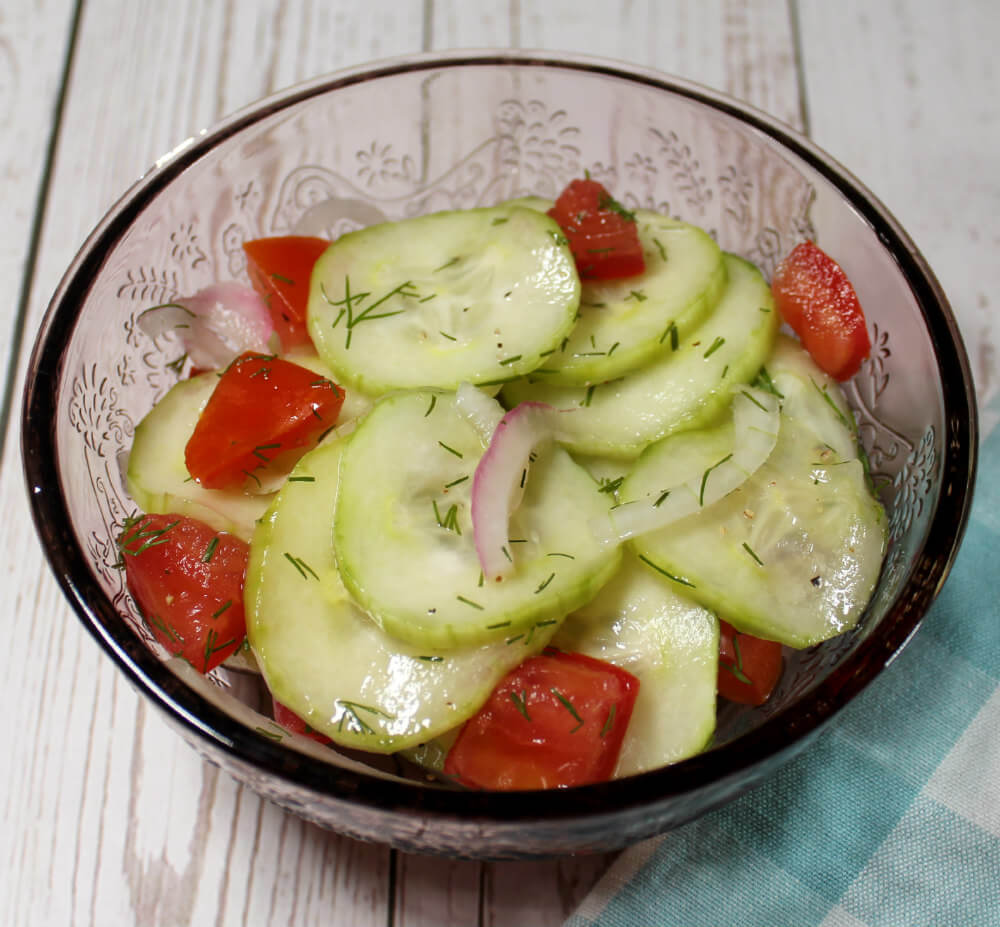 Keto Marinated Cucumber, Tomato, and Onion Salad5
