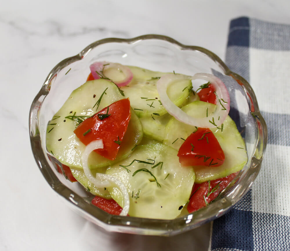 Keto Marinated Cucumber, Tomato, and Onion Salad6