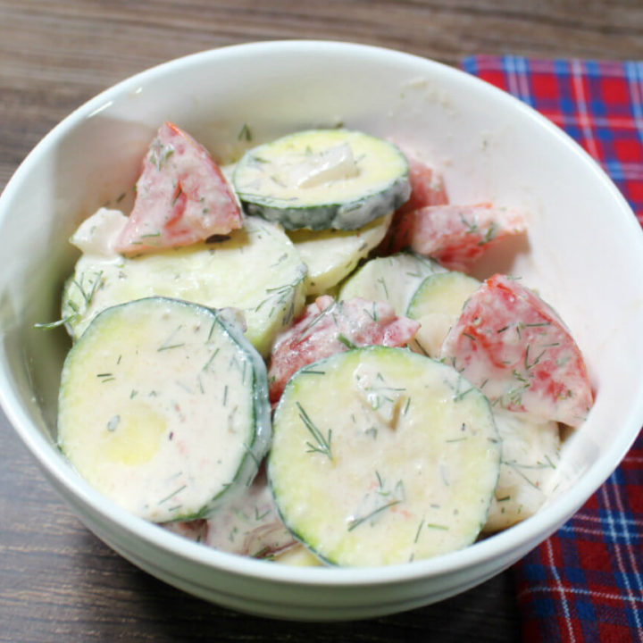 Creamy Cucumber Zucchini Ranch Salad1