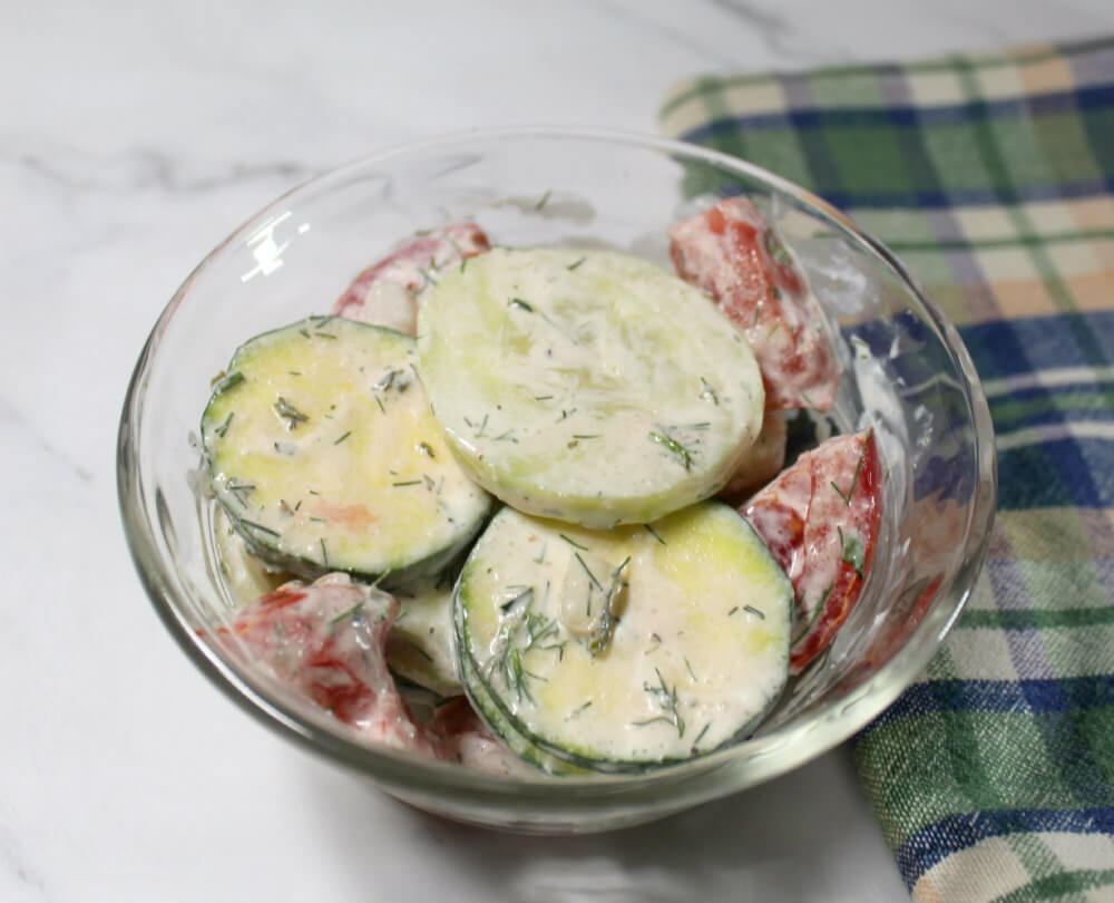 Creamy Cucumber Zucchini Ranch Salad5
