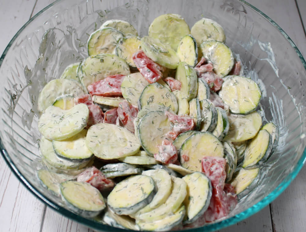 Creamy Cucumber Zucchini Ranch Salad6