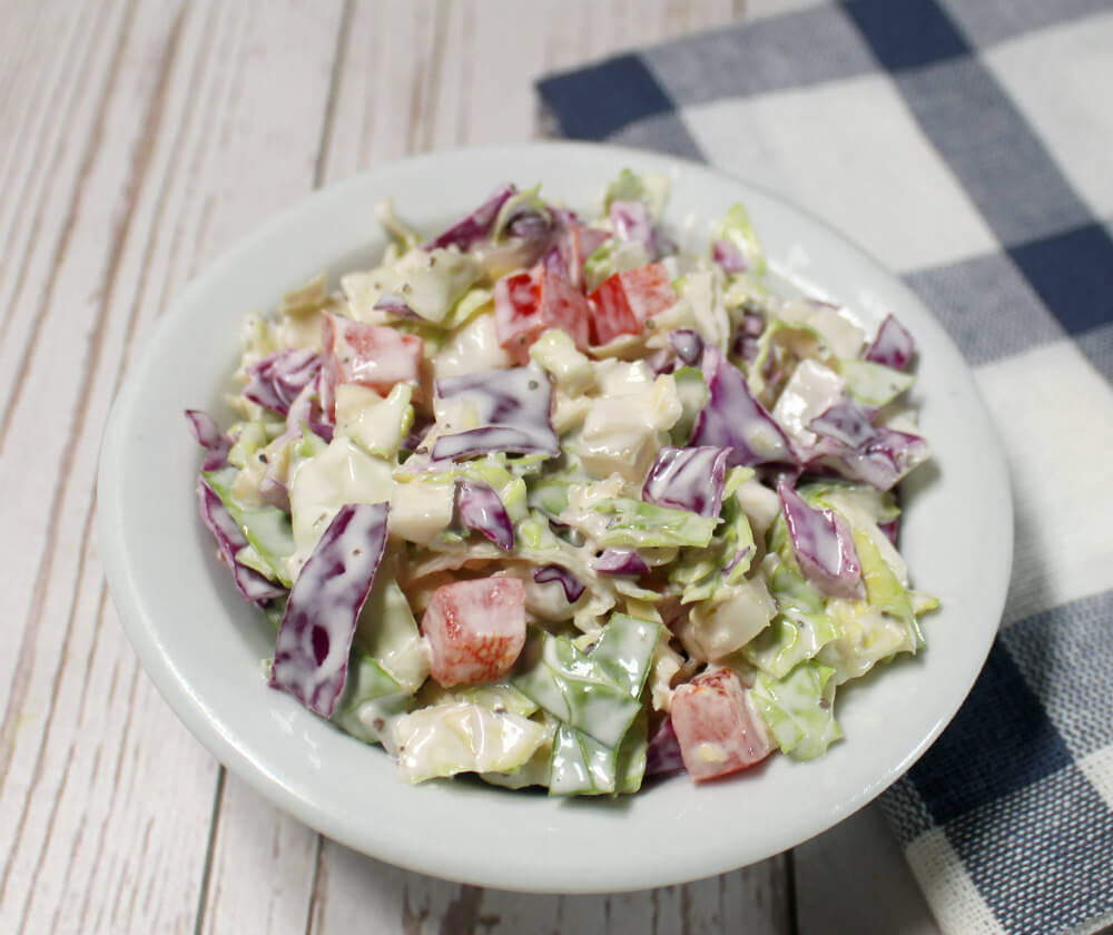 Brussels Sprouts Cabbage Keto Slaw6