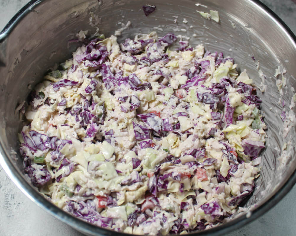 Keto Creamy Kohlrabi Cabbage Slaw4