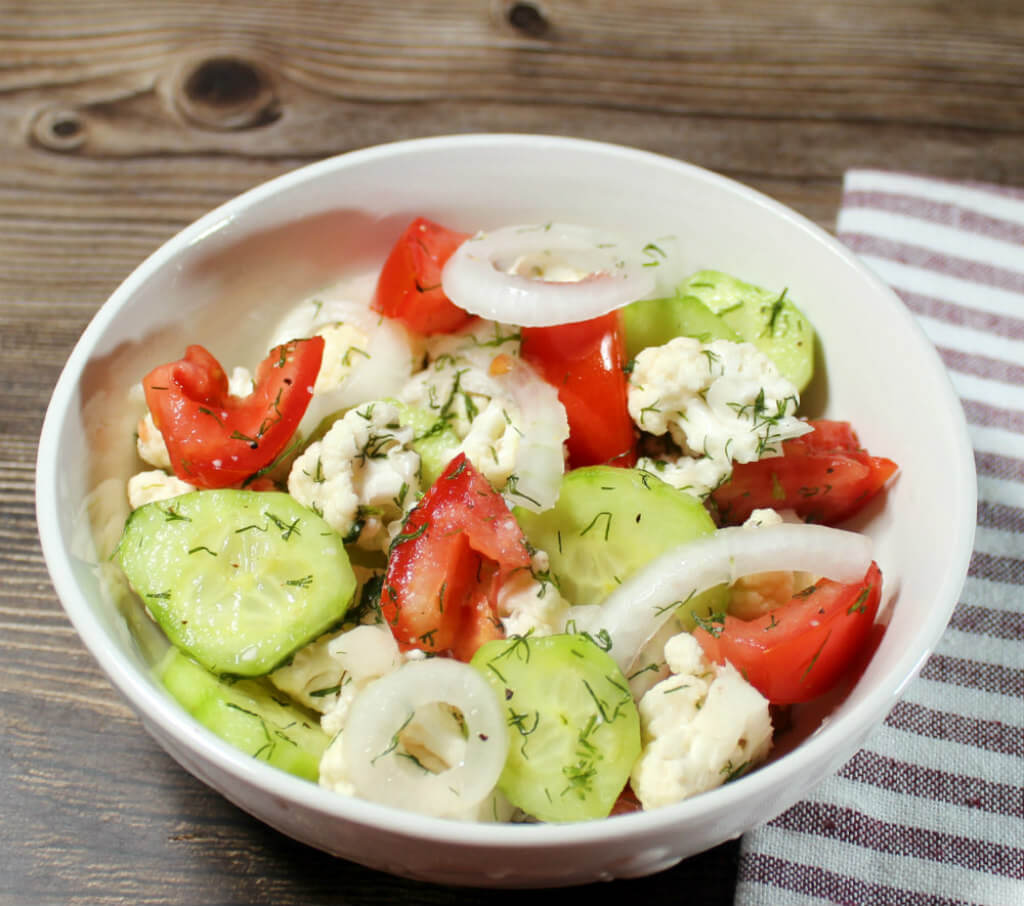 Keto Marinated Cauliflower Salad1