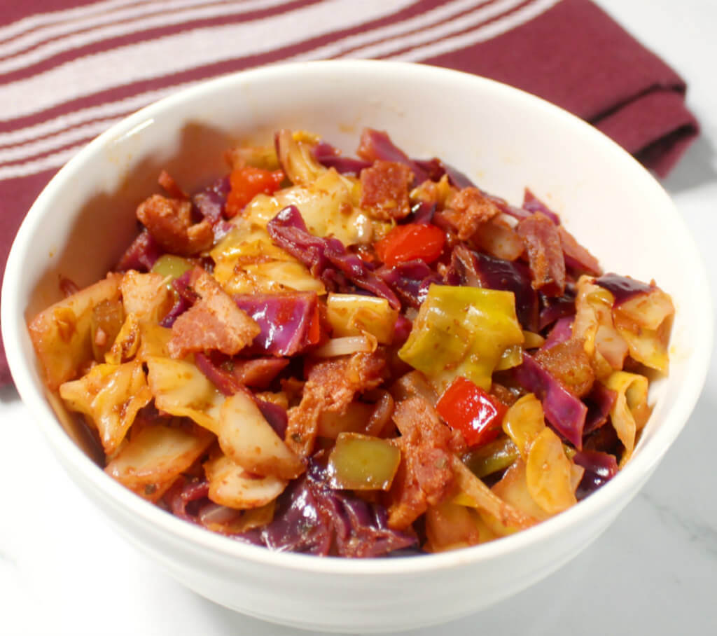 Low-Carb Bacon Fajita Cabbage Skillet1
