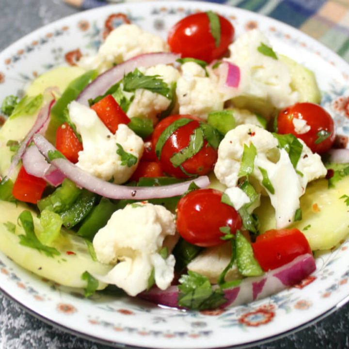 Keto Marinated Mexican Cauliflower Salad1