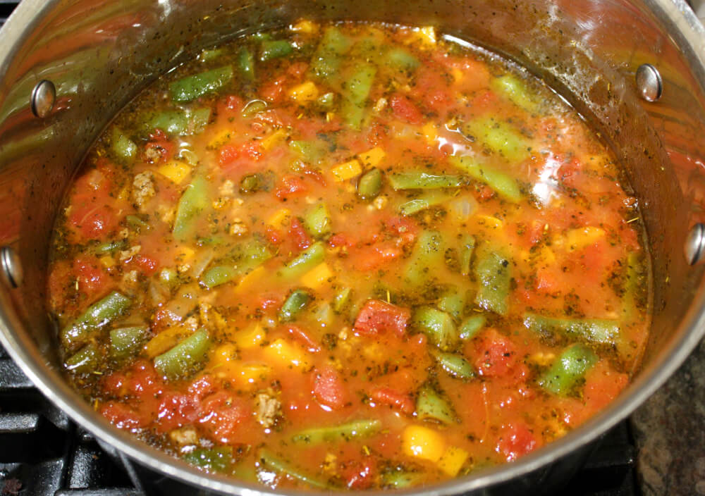 Keto Hamburger Green Bean Soup4