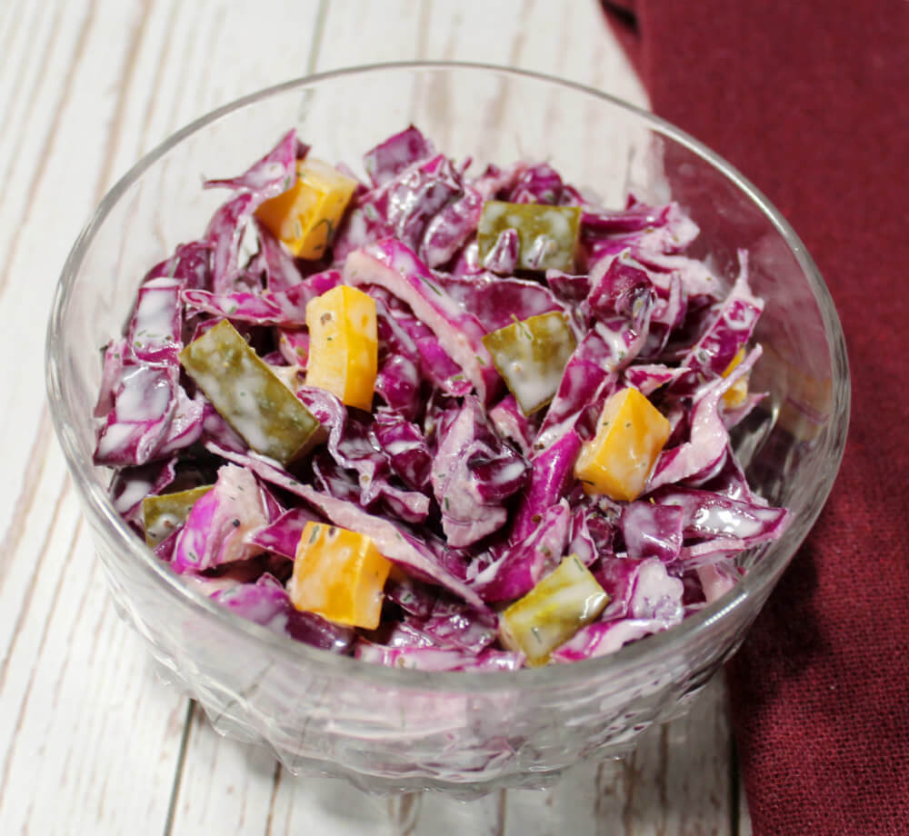 Red Cabbage Dill Pickle Keto Slaw5