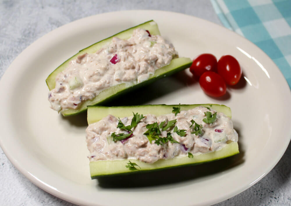 Rachael's Cucumber Boats with Tuna Salad7