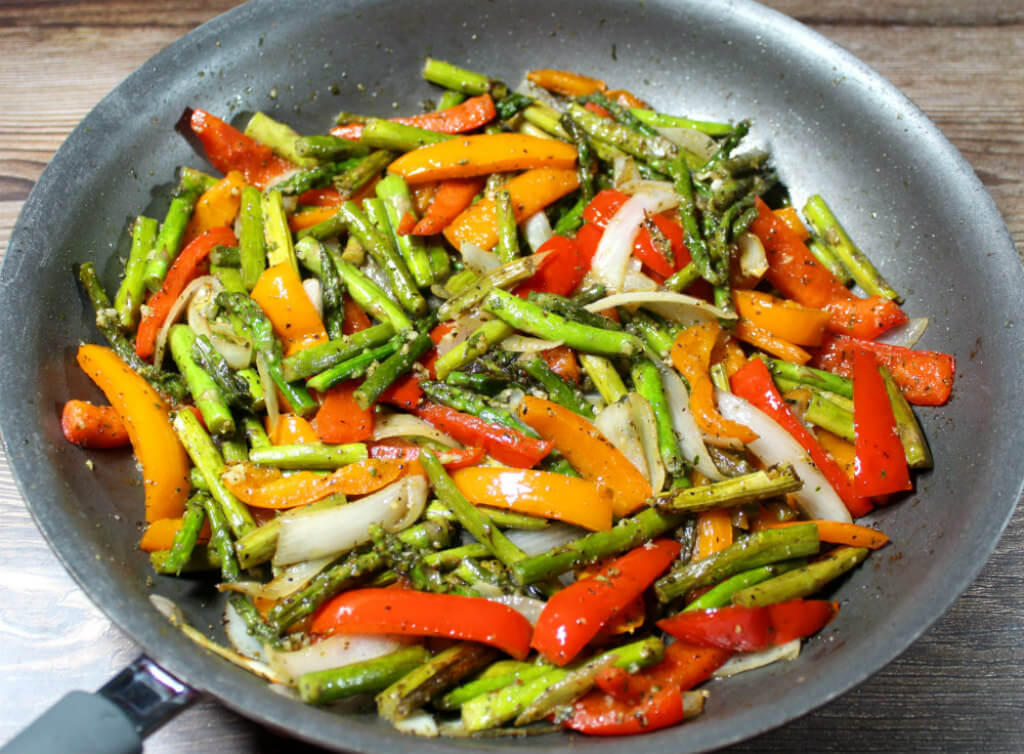 Sauteed Asparagus, Peppers, & Onions1