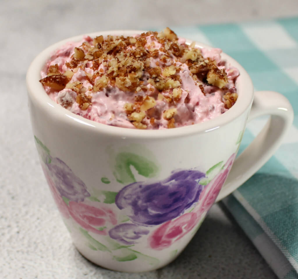 Keto Creamy Cranberry Salad with Spiced Pecans1