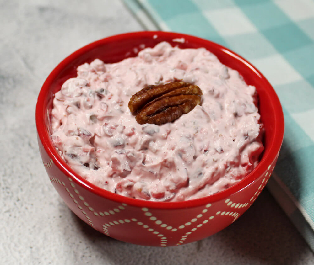 Keto Creamy Cranberry Salad with Spiced Pecans6