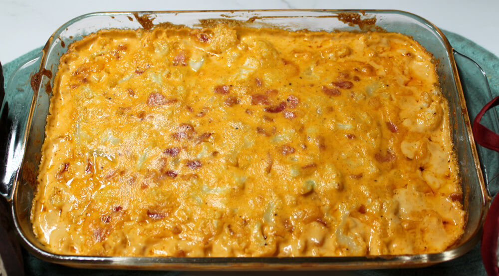 Keto Bacon Cauliflower Mac & Cheese4