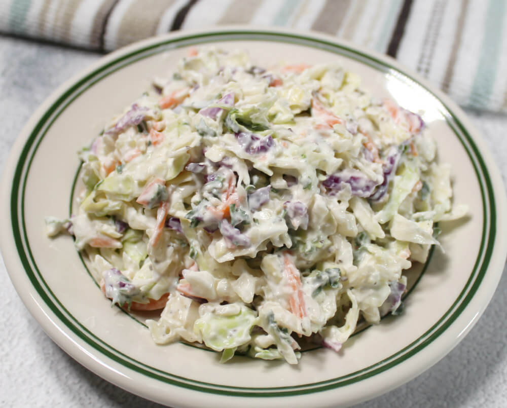 Keto Coleslaw with Cream Cheese Dressing7