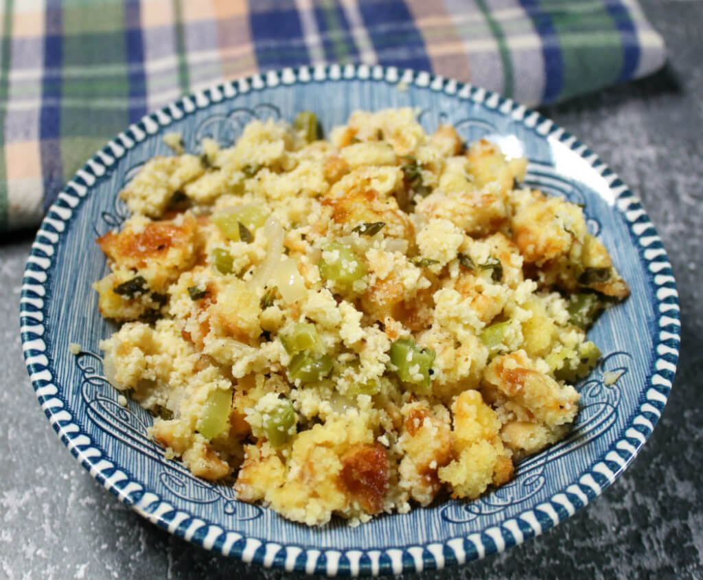 Keto Cornbread & Chaffle Stuffing1