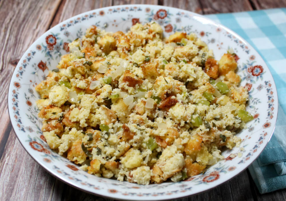 Keto Cornbread & Chaffle Stuffing5