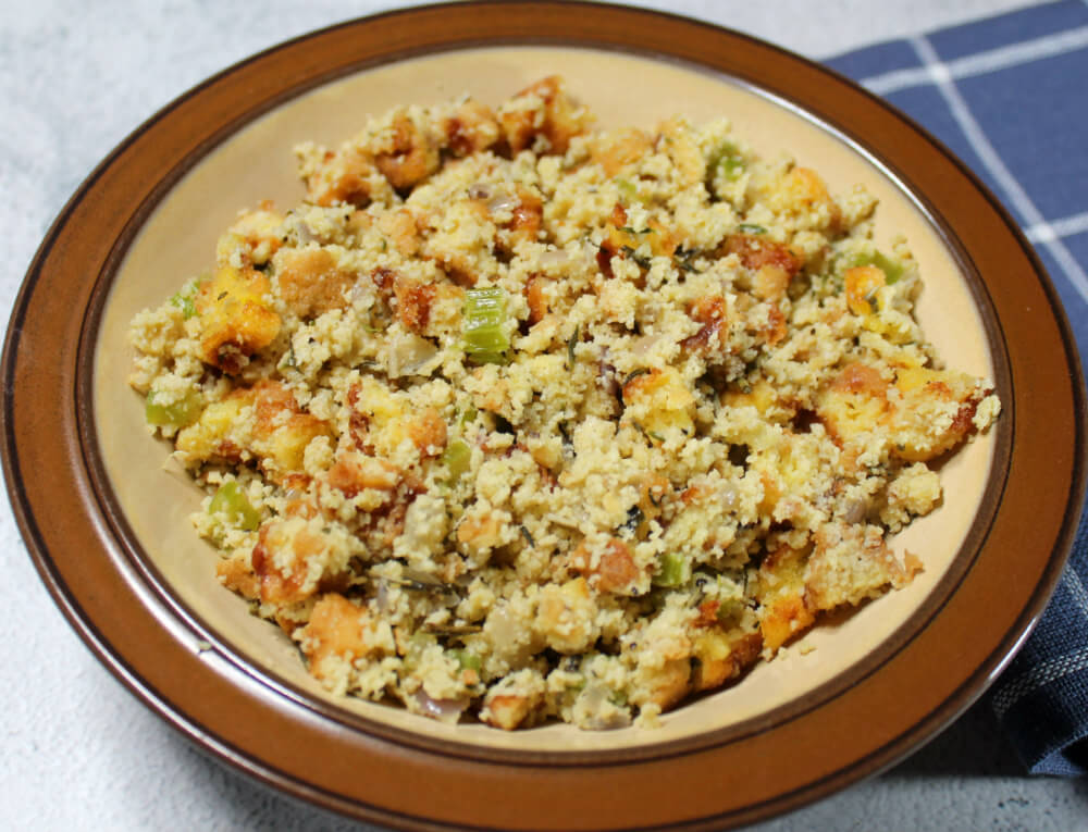 Keto Cornbread & Chaffle Stuffing6