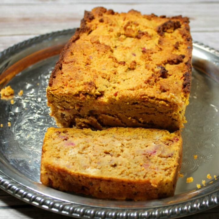 Keto White Chocolate Cranberry Pumpkin Bread1