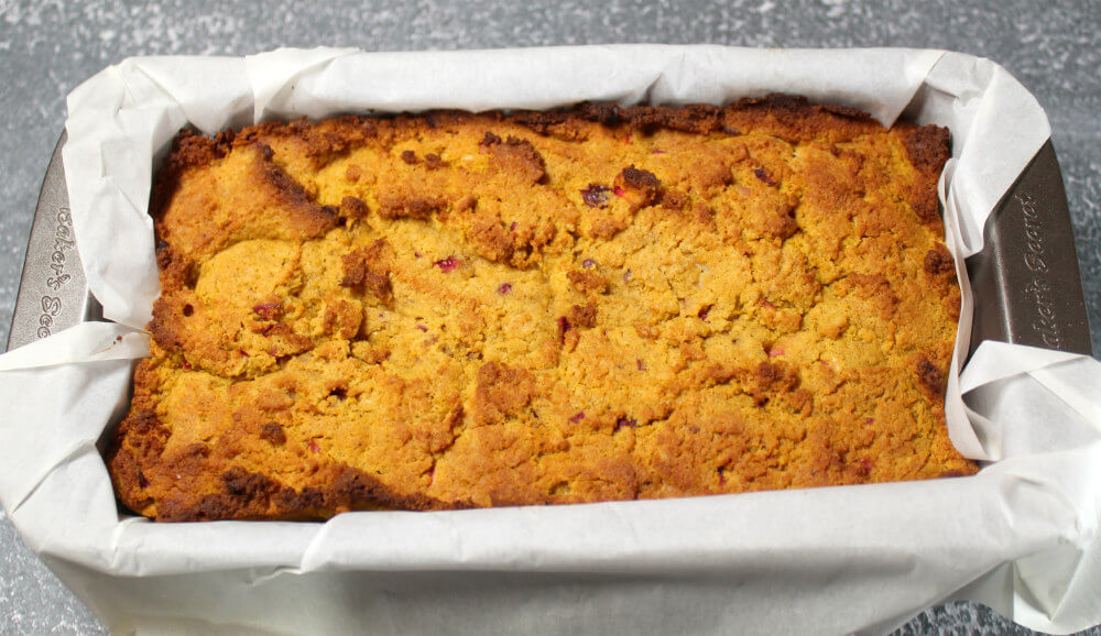 Keto White Chocolate Cranberry Pumpkin Bread6