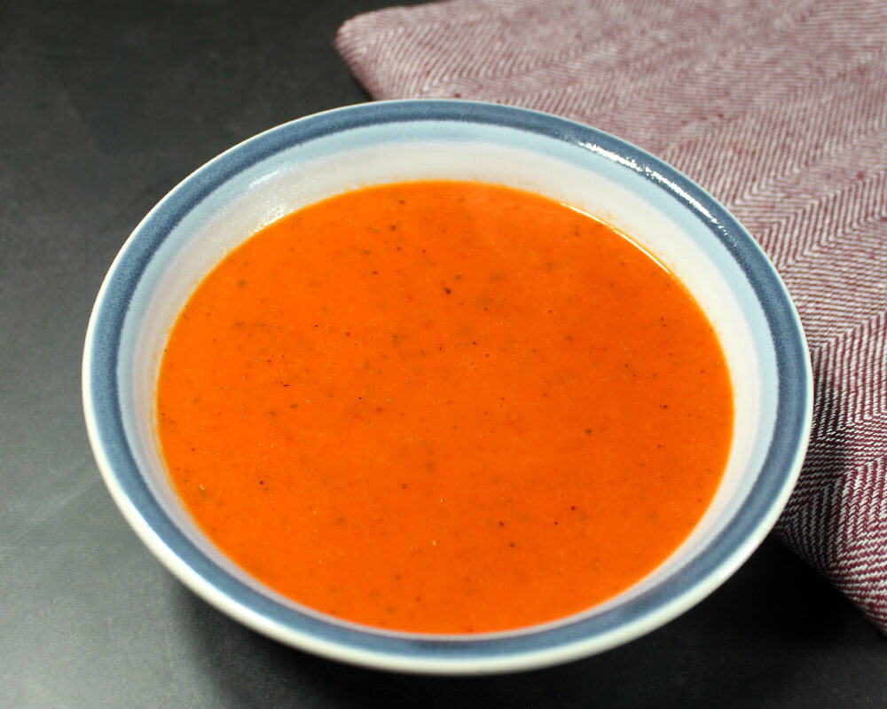 Roasted Red Pepper Coconut Basil Keto Soup4
