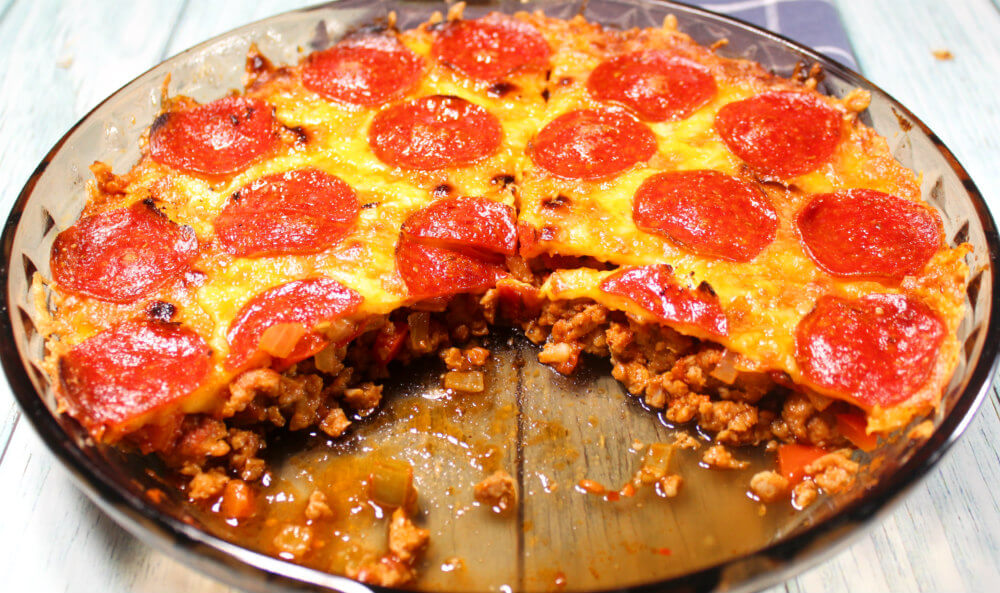 Keto Sausage & Pepperoni Crustless Pizza4