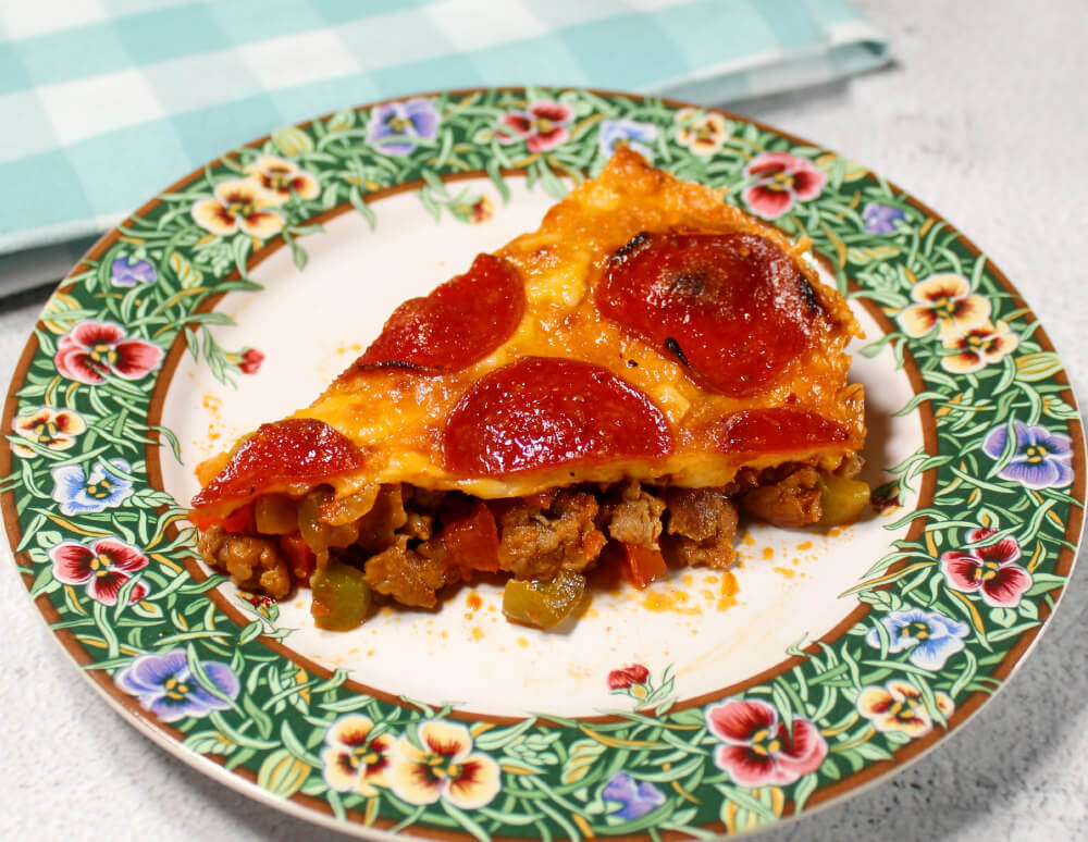 Keto Sausage & Pepperoni Crustless Pizza5