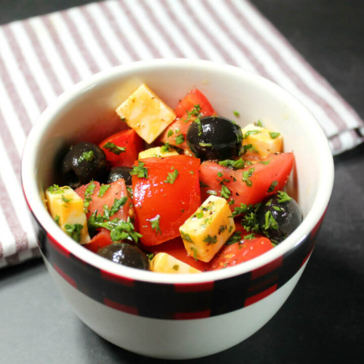 Low-Carb Tomato, Olive, and Cheese Salad1