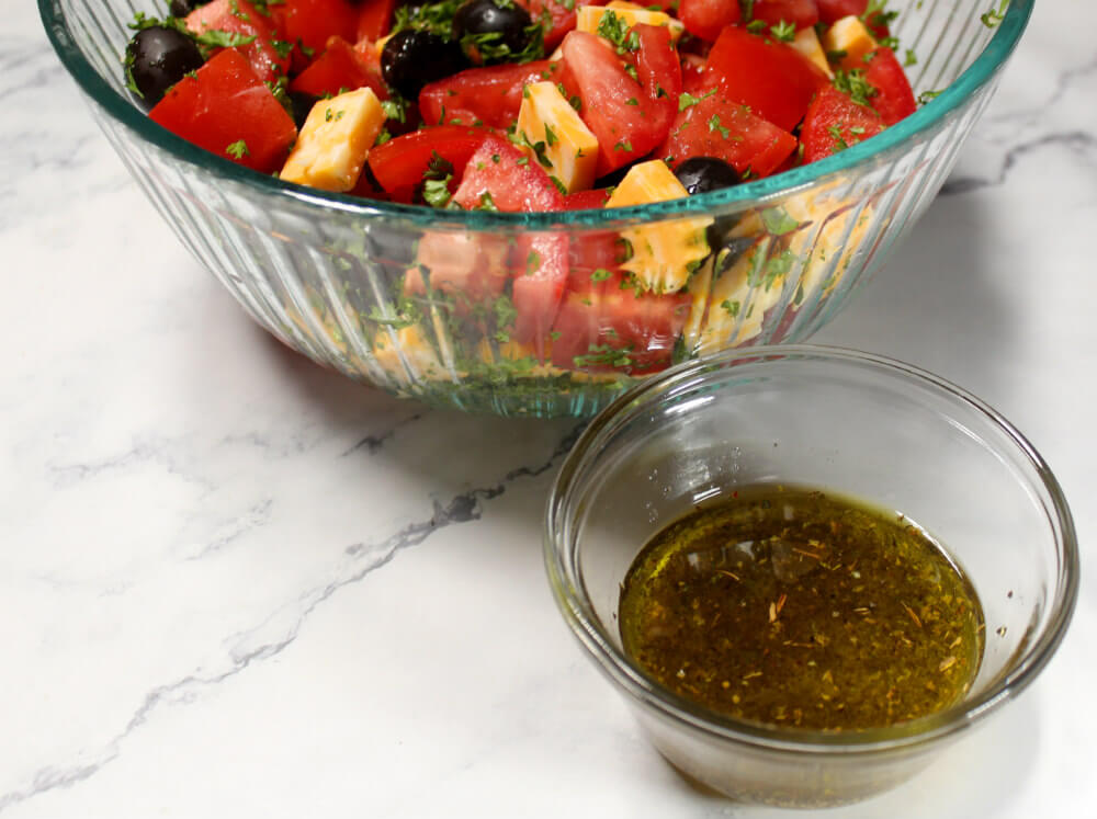 Low-Carb Tomato, Olive, and Cheese Salad5